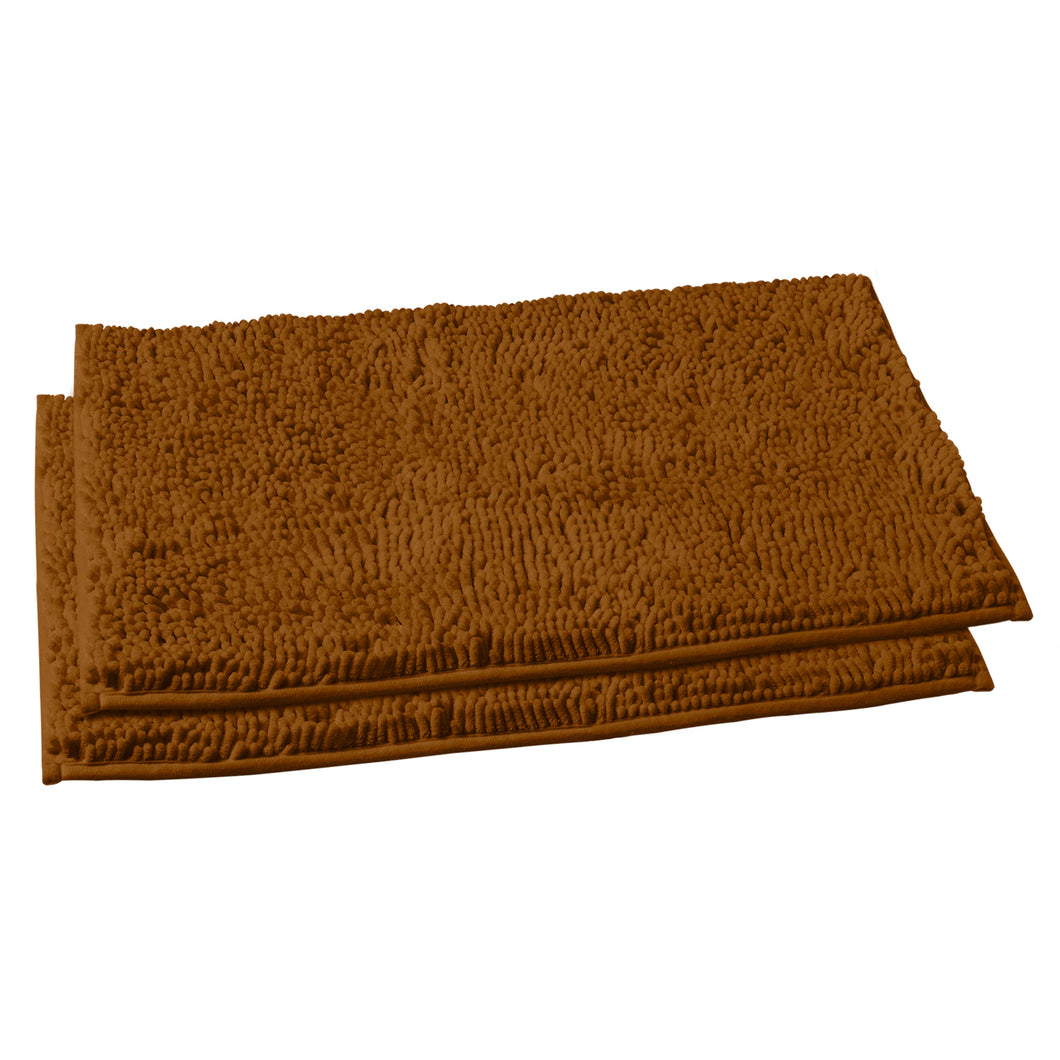 Microfiber Rectangular Mat Mini Set, 16x24 Inch 2 Pack Set, Pumpkin