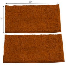Load image into Gallery viewer, Microfiber Rectangular Rugs, 23x36 Inch 2 Pack Set, Pumpkin
