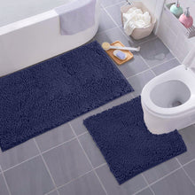 Load image into Gallery viewer, Bathroom Rugs Luxury Chenille 2-Piece Bath Mat Set, Large, Purple
