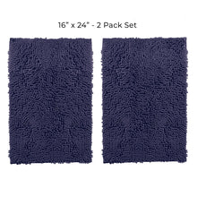 Load image into Gallery viewer, Microfiber Rectangular Mat Mini Set, 16x24 Inch 2 Pack Set, Blue-purple
