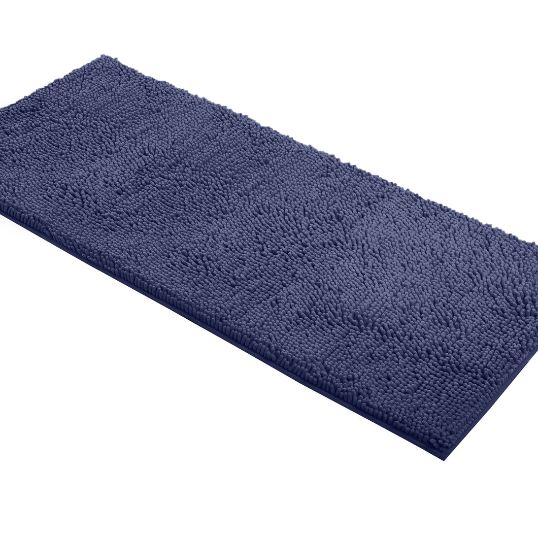 Runner Microfiber Bathroom Rug, 21x59 inch, Blue-purple