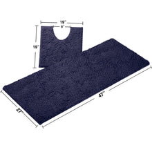 Load image into Gallery viewer, Luxury Microfiber 2-Piece Toilet &amp; Bath Mat Set, XL, Purple
