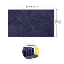 Load image into Gallery viewer, Microfiber Bathroom Rectangle Rug, 20x30 Inch, Blue-purple

