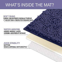Load image into Gallery viewer, LuxUrux Bathroom Rugs Luxury Chenille 2-Piece Bath Mat Set, Purple
