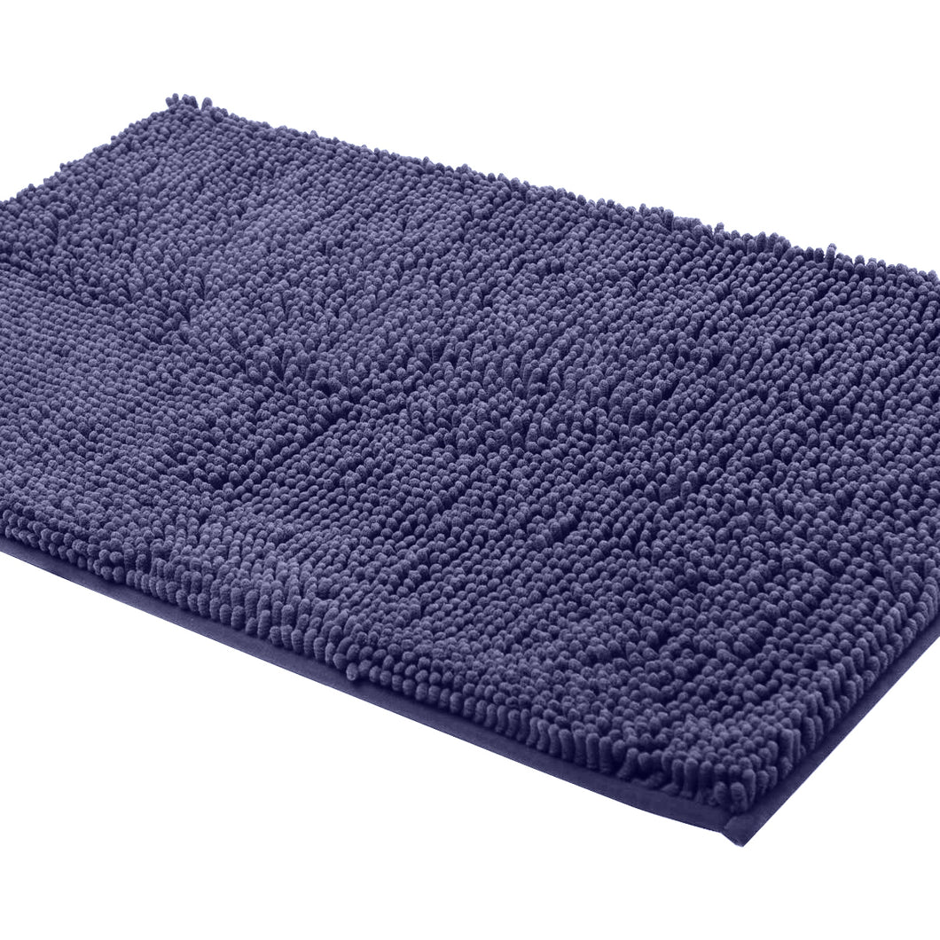 Rectangle Microfiber Bathroom Rug, 24x39 inch, Blue-purple