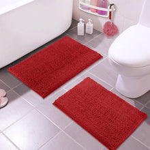 Load image into Gallery viewer, Microfiber Rectangular Mat Mini Set, 16x24 Inch 2 Pack Set, Red
