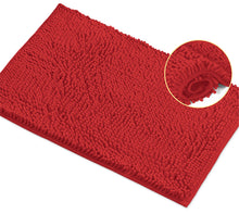 Load image into Gallery viewer, Rectangle Microfiber Bathroom Rug, 15x23 inch, Red
