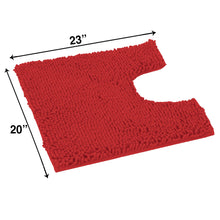 Load image into Gallery viewer, U-Shaped Toilet Bathroom Rug, 20x23, Red
