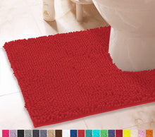 Load image into Gallery viewer, U-Shaped Toilet Bathroom Rug, 20x20, Red
