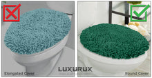 Load image into Gallery viewer, 3pc Set (Style B) Bath Rug + U Shape Toilet Mat + Round Toilet Lid Cover Rug, Light blue
