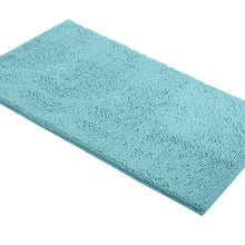 Load image into Gallery viewer, Rectangle Microfiber Bathroom Rug, 27x47 inch, Spa Blue
