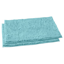 Load image into Gallery viewer, Microfiber Rectangular Mats, 20x30 Inch 2 Pack Set, Spa Blue
