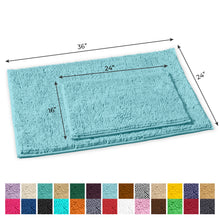 Load image into Gallery viewer, 2-Piece Rectangular Mats Set, Large, Spa Blue
