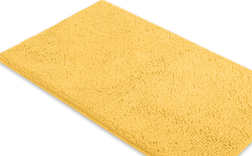 Rectangle Microfiber Bathroom Rug, 24x36 inch, Sunshine Yellow