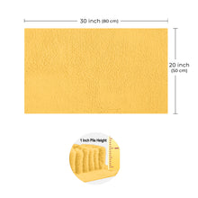 Load image into Gallery viewer, Microfiber Bathroom Rectangle Rug, 20x30 Inch, Sunshine Yellow
