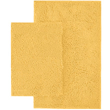 Load image into Gallery viewer, Microfiber 2-Piece Rectangular Mats Set, 20x30 &amp; 15x23 Inch, Yellow
