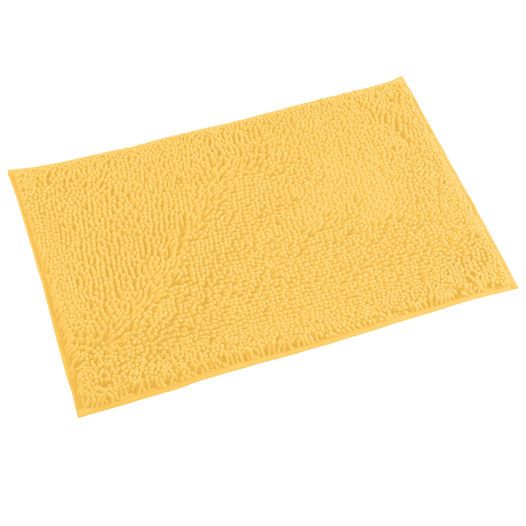 Microfiber Bathroom Rectangle Rug, 20x30 Inch, Sunshine Yellow