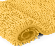 Load image into Gallery viewer, Luxury Microfiber 2-Piece Toilet &amp; Bath Mat Set, XL, Yellow

