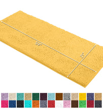 Load image into Gallery viewer, Runner Microfiber Bathroom Rug, 21x59 inch, Sunshine Yellow
