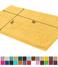 Load image into Gallery viewer, Rectangle Microfiber Bathroom Rug, 24x39 inch, Sunshine Yellow
