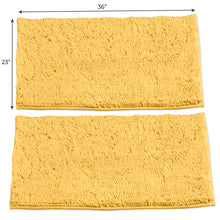 Load image into Gallery viewer, Microfiber Rectangular Rugs, 23x36 Inch 2 Pack Set, Yellow
