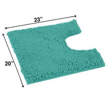Load image into Gallery viewer, U-Shaped Toilet Bathroom Rug, 20x23, Turquoise
