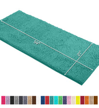 Load image into Gallery viewer, Runner Microfiber Bathroom Rug, 21x59 inch, Turquoise
