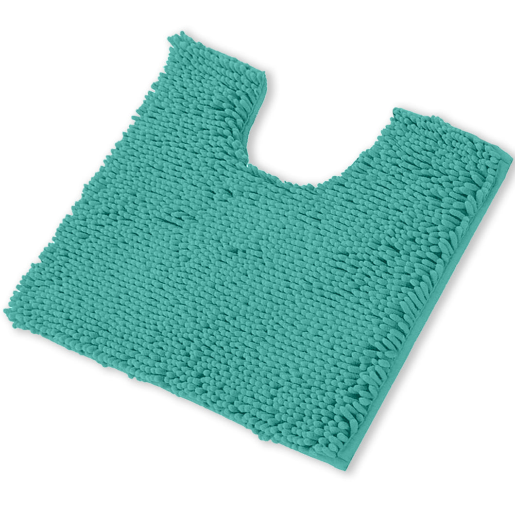 U-Shaped Toilet Bathroom Rug, 20x20, Turquoise