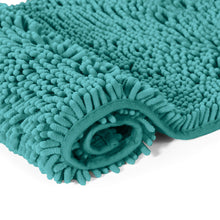 Load image into Gallery viewer, Luxury Chenille Bathroom Rugs 2-Piece Bath Mat Set, Small, Turquoise
