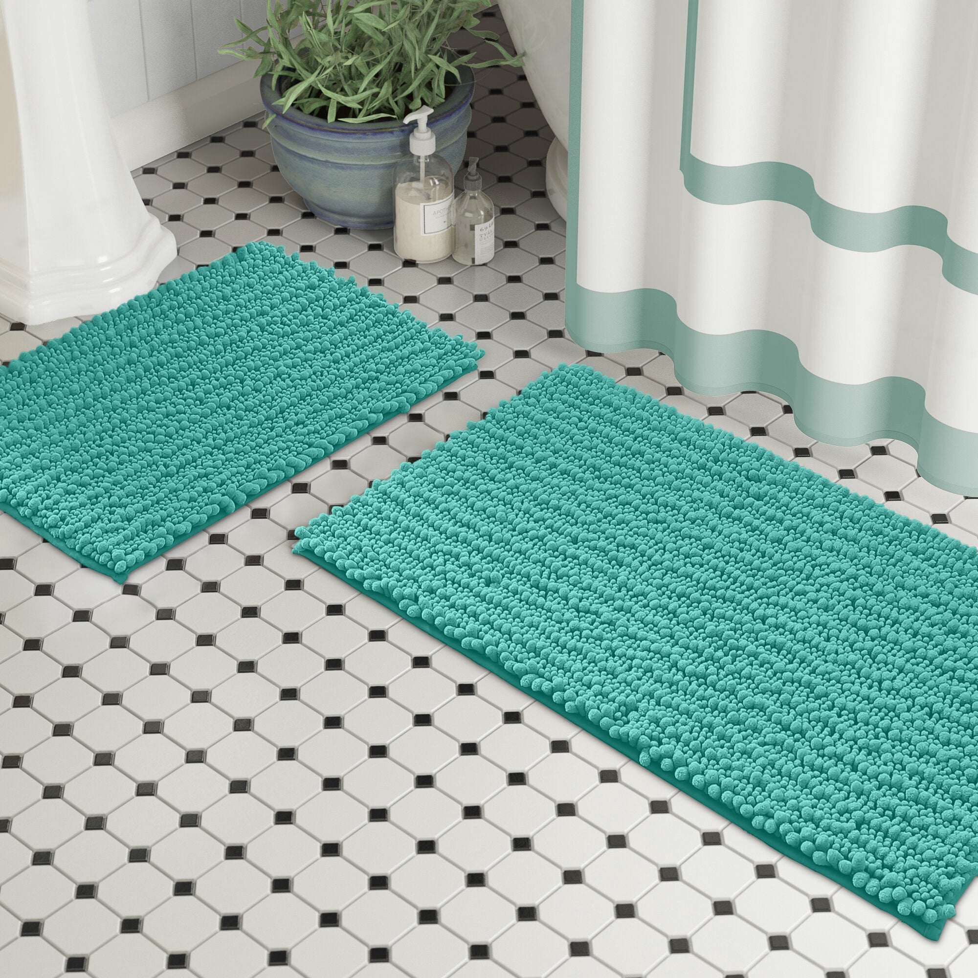 Bathroom Mat By LuxUrux-Extra-Soft Plush Bath Shower 20 x 30