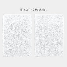 Load image into Gallery viewer, Microfiber Rectangular Mat Mini Set, 16x24 Inch 2 Pack Set, White
