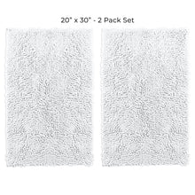 Load image into Gallery viewer, Microfiber Rectangular Mats, 20x30 Inch 2 Pack Set, White
