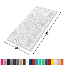 Load image into Gallery viewer, Rectangle Microfiber Bathroom Rug, 24x39 inch, White
