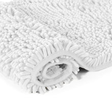 Load image into Gallery viewer, LuxUrux Bathroom Rugs Luxury Chenille 2-Piece Bath Mat Set, White
