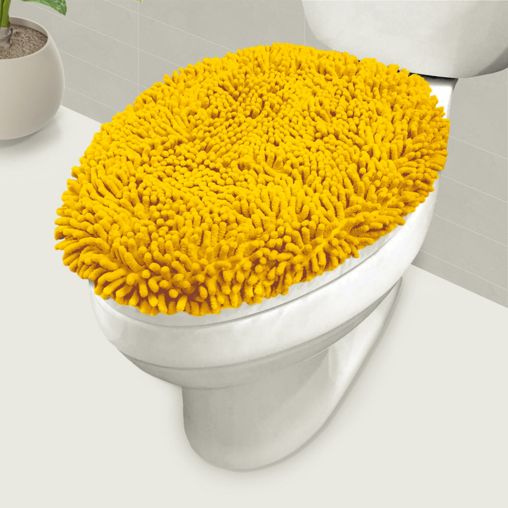 LuxUrux Toilet Lid Cover, Elongated, Lemon Yellow