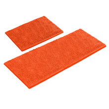 Load image into Gallery viewer, Chenille Microfiber 2-Piece Rectangular Mats Set, XL, Coral
