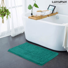 Load image into Gallery viewer, Rectangle Microfiber Bathroom Rug, 24x39 inch, Turquoise
