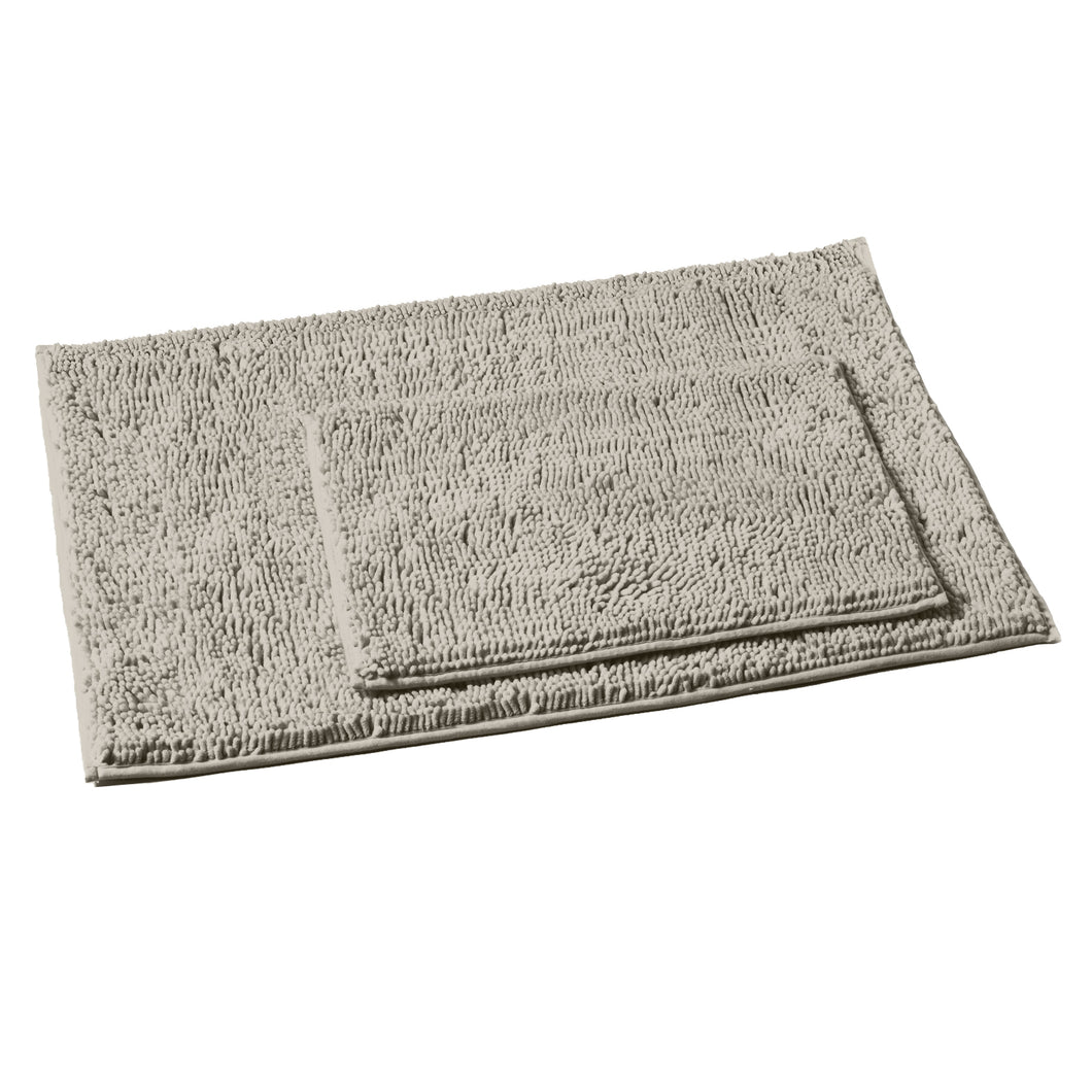 2-Piece Rectangular Mats Set, Large, Warm Grey